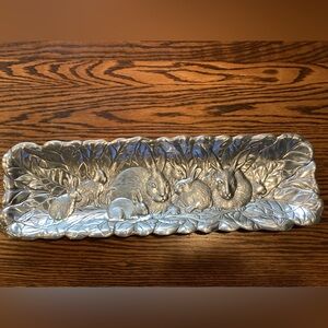 Arthur Court 1990 Vintage Silver-tone Bunny Tray